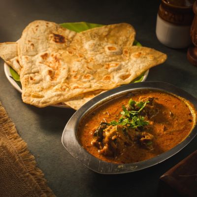chapathi with mutton kozhambu