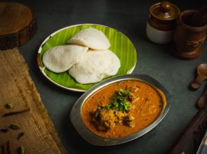 Idli + Mutton Chettinad