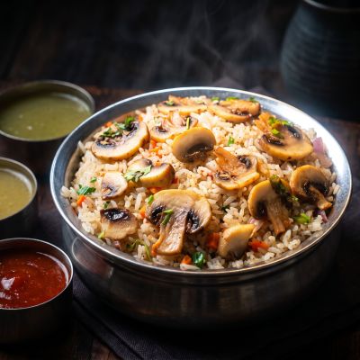mushroom fried rice